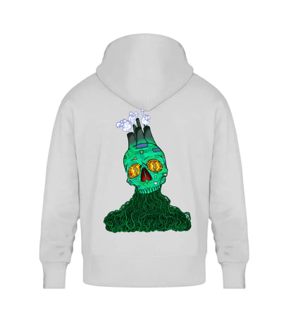 SKULL OF SATOSHI (SOS) FRONT AND BACK - Organic Oversized Hoodie ST/ST-6961
