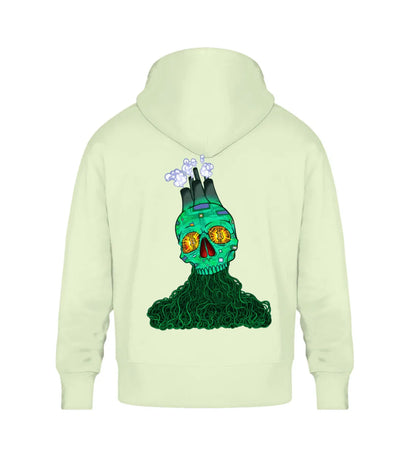SKULL OF SATOSHI (SOS) FRONT AND BACK - Organic Oversized Hoodie ST/ST-7105